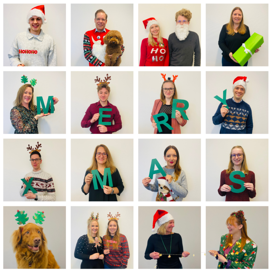 Kopie von White and Green Photo Collage Grid Christmas Greetings Instagram Post