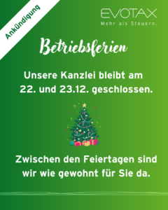 Weihnachtsschließzeit 2025 Weihnachtsschließzeit 2025